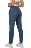 1 x RAW Customer Returns icyzone women s jogging pants, sweatpants, cotton, long sports pants, high waist, casual pants with pockets M, Dusty Blue  - RRP €26.21