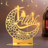 24 x RAW Customer Returns FORMIZON EID Mubarak Decoration, Gold Acrylic Table Decoration Ramadan, Moon Star Ramadan Decoration with LED Islamic Muslim, Muslim Festival Islamic Decor for Home Party Supplies 4  - RRP €270.96