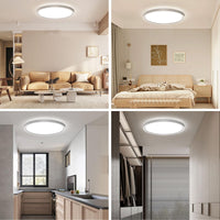 1 x RAW Customer Returns IAB LED ceiling light 18W ceiling lamp LED 4000K modern round white lamps IP44 waterproof bathroom lamp, ultra thin diameter 23cm LED panel ideal for bathroom living room bedroom balcony kitchen children s room - RRP €19.15