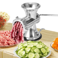 1 x RAW Customer Returns Meat grinder manual, aluminum alloy meat grinder sausage filling device multifunctional vegetable shredder hand sausage filling machine, for pork beef fish pepper mushrooms - RRP €39.72