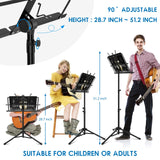 1 x RAW Customer Returns K KASONIC Music Stand, Kasonic 2 in 1 Dual-use Folding Music Stand and Desktop Book Stand, Portable and Lightweight with Sheet Music Clip Holder - RRP €19.58