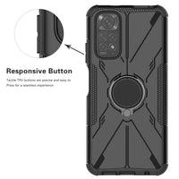 1 x RAW Customer Returns LiuShan Compatible with Redmi Note 11 Case, TPU Shockproof Cover with 360 Rotating Ring Kickstand, Heavy Duty Armor Bumper Protective Shell for Xiaomi Redmi Note 11S Smartphone, Black - RRP €12.99