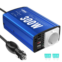 1 x RAW Customer Returns GIANDEL 300W Pure Sine Wave Inverter Voltage Converter 12V DC 230V AC Car Adapter with PD30W Type-C and QC 3.0 Type-A USB and Socket For Tablets Laptops Smartphones - RRP €61.5