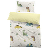 1 x RAW Customer Returns MUSOLEI Children s single duvet cover Dinosaurs single duvet cover Child s single bed set 1 duvet cover 135x200cm and 1 pillowcase 50x80cm Boy s single duvet cover Cartoon dinosaurs - RRP €23.59