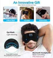 1 x RAW Customer Returns ZUXNZUX Sleep Mask Women and Men, 3D Eye Mask Sleep Mask with Bluetooth Headphones, Adjustable Sleep Headphones Bluetooth for Travel, Yoga, Sleeping, Sleep Mask for Side Sleepers - RRP €28.99