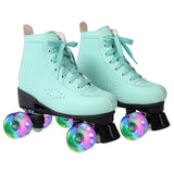 1 x RAW Customer Returns Women s classic retro roller skates, roller skates with four wheels in a double row, classic roller skates, roller skates for children, shiny roller skates, ideal for beginners, ABEC-7 ball bearings - RRP €50.15