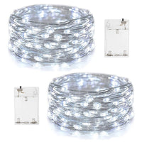 37 x Brand New ITICdecor 5M 50LED copper wire battery fairy lights for party, garden, Christmas, Halloween, wedding, lighting decor 50LED 2 pieces, cold white  - RRP €260.48