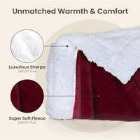 5 x Brand New Everlasting Comfort Sherpa Fleece Soft Throw Blanket - RRP €189.95