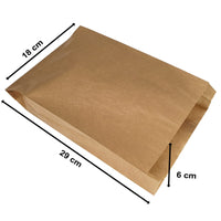 1 x RAW Customer Returns Loxato Kraft Bag Lot 1000 - Kraft Food Bag - Kraft Paper Bag - Kraft Paper Bag - Paper Sandwich Bag - Kraft Pouch - Paper Bag 18 x 6 x 29 cm - RRP €48.99