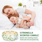 5 x RAW Customer Returns Citronella Candle Outdoor Large, 240hrs Citronella Candles with 3 Wicks 3 x 12Oz Citronella Scented Candle Natural Soy Wax Garden Candle for Patio Picnics - RRP €102.0