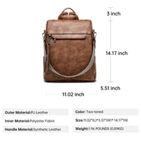 1 x RAW Customer Returns Cnol s handbag backpack women leather bag backpack women 2 in 1 leather backpack women waterproof women s backpack handbags backpacks for women anti-theft backpack leather - RRP €31.26