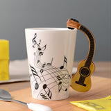 1 x RAW Customer Returns Guitar Shaped Ceramic Mug, 240ml Guitar Shaped Coffee Mug, Creative Coffee Mug, Interesting Coffee Mug, Cute Water Mug, Coffee Mug for Gift - RRP €17.09