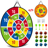 1 x RAW Customer Returns Dartboard for Kids - 26 inches, Montessori Toy Dinosaur Theme Dart Board with 12 Balls Board Games Toy, Double-Sided Safe Game Gift Outdoor Indoor Game Choice, 66cm - RRP €17.99