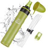 1 x RAW Customer Returns DEERFAMY Outdoor Personal Water Filter with Carabiner and Straw Removes 99.9999 of All Bacteria and Filters Survival Virus, Camping Water Filter - RRP €25.2