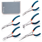 1 x RAW Customer Returns SPEEDWOX 5-piece mini pliers set with case including flat pliers, end cutters, bent nose pliers, diagonal pliers, needle nose pliers, for crafts, repair - RRP €29.59