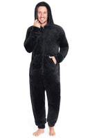 1 x RAW Customer Returns CityComfort Men s Overall Jumpsuit, One Piece Suit Fleece Onesie Men s Fluffy One-Piece Pajamas Men and Teenager Boys M-3XL, Gifts for Men XL, Black  - RRP €35.02