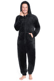 1 x RAW Customer Returns CityComfort Men s Overall Jumpsuit, One Piece Suit Fleece Onesie Men s Fluffy One-Piece Pajamas Men and Teenager Boys M-3XL, Gifts for Men XL, Black  - RRP €35.02