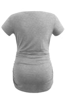 1 x RAW Customer Returns Smallshow Women s Maternity Tops Side Gathered Maternity Tops 3 Pack Black Grey Navy M - RRP €43.99