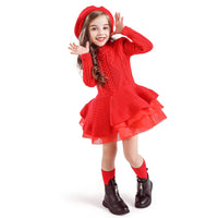 1 x RAW Customer Returns NNJXD Girls Multi-Layer Ruffle Casual Dress Size 110 3-4 Years 668 Red-A - RRP €23.59