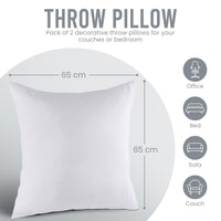 1 x RAW Customer Returns Utopia Bedding set of 2 pillow fillings 65 x 65 cm, inner cushion filling pillow head cushion sofa cushion white  - RRP €26.57