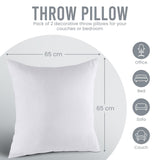 1 x RAW Customer Returns Utopia Bedding set of 2 pillow fillings 65 x 65 cm, inner cushion filling pillow head cushion sofa cushion white  - RRP €26.63