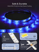 1 x RAW Customer Returns Aigostar WiFi LED Strip 5m Waterproof Alexa LED Strip RGB App Control IR Remote Control Smart LED Stripes Color Changing, LED Tape Compatible with Alexa and Google Assistant for Party, Home - RRP €23.18