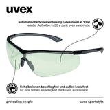 1 x RAW Customer Returns Uvex sportstyle variomatic spectacles - self-tinting lens - UV400 - black anthracite - RRP €27.99