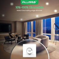 1 x RAW Customer Returns ALUSSO LED recessed spotlight 230V 68mm dimmable, 4W spot ultra flat 310LM, IP44 bathroom recessed lights, warm white 3000K neutral white 4000K cold white 6500K ceiling spots for bathroom living room, set of 6 - RRP €32.22