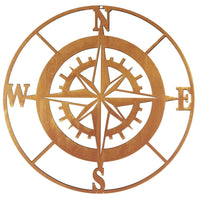 8 x Brand New Metal Compass Nautical Compass Wall Decor Metal Compass with Rusty Patina Round Metal Wall Art Decoration for Bedroom - RRP €163.2