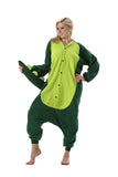 1 x RAW Customer Returns AKAAYUKO Women Men Carnival Costume Pajamas Christmas Animals Onesie Halloween Jumpsuit Pajamas Fancy Dress Jumpsuit Night Dinosaur Green - RRP €25.99