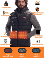 1 x RAW Customer Returns Techstuph heated vest for men women, heated vest with 10000 mAh power bank and 5 heating zones, heated jacket for skiing and hunting - RRP €79.99