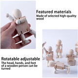 1 x RAW Customer Returns SEABABOO 6pcs figures wooden figures wooden dolls wooden figures unfinished wooden figures DIY wooden figures wedding for birthday peg dolls wooden figures for painting small DIY birthday painting crafts - RRP €15.69