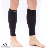 1 x Brand New COPEER HEAL Compression Sleeves with COPPER for CALVES 1 pair Ideal for Exercise Sports Recovery Muscle Pain L - RRP €14.15