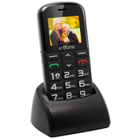 1 x RAW Customer Returns artfone CS182 senior mobile phone without contract with large buttons Dual SIM GSM mobile phone with SOS emergency call button Type-C charging station and camera mobile phone 1.8 inch 1800mAh battery Long standby time - RRP €29.84