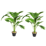 1 x RAW Customer Returns BELIHOME artificial plants large, 2 pieces artificial plants large Areca artificial palm 84 cm artificial plant large artificial palm, artificial plants like real fake plants plastic plant decoration fake plant  - RRP €34.27