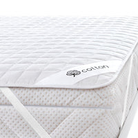 1 x RAW Customer Returns FAM Home Mattress Protector with 4 Elastic Corners Topper Natural and Breathable Duvet Cover for Adults and Children Mattress Topper 180 x 200 cm - RRP €46.38