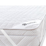 1 x RAW Customer Returns FAM Home mattress protector 160x200cm I mattress topper Breathable Practical Durable mattress protector Hygienic all-round cover Optimal anti-mite cover I Cotton - Polyester - RRP €43.36