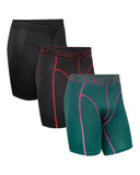 1 x RAW Customer Returns DANISH ENDURANCE 3-pack sports boxer shorts, odorless, breathable, sports underwear, for men, multicolored 1x black, 1x black red, 1x green with long leg XL - RRP €34.95