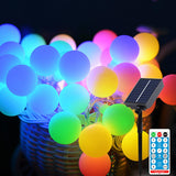 1 x RAW Customer Returns Meision solar fairy lights outside 20m 200 LED ball LED outdoor fairy lights with 8 modes timer remote control waterproof solar fairy lights outside weatherproof for garden, balcony, wedding, colorful - RRP €20.68