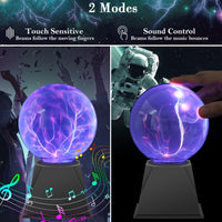 1 x RAW Customer Returns Comely Magic Plasma Lamp, 13CM Plasma Ball Sensitive to Touch and Sound, Blue Light Novelty Night Lights for Living Room, Bedroom, Bar - RRP €23.99