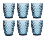 1 x RAW Customer Returns UNISHOP set of 6 blue glasses, 27 cl, glass for wine and soft drinks, dishwasher safe - RRP €23.59