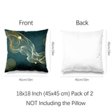 4 x Brand New Berkin Arts Decorative Marble Abstract Square Cushion Cover Set of 2 Pillowcases 45 x 45 cm Decorative Pillow Covers Sofa Cushion Hidden Zipper Throw Pillow White Grey For Bedroom - RRP €81.6