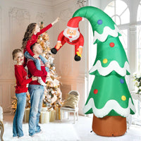 1 x RAW Customer Returns BLOOMWIN Outdoor Christmas Inflatables - 2.5m Inflatable Christmas Tree, Outdoor Inflatable Santa Claus with LED Lights, Inflatable Outdoor Christmas Inflatable Christmas Decorations for Home Garden - RRP €36.0