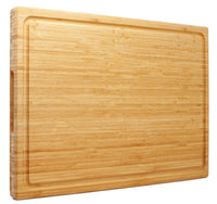 1 x RAW Customer Returns Extra Large XXXL Bamboo Cutting Board 60 x 40 x 3.2 cm, Larger Wooden Butcher Block for Meat, Vegetables, BBQ, Over the Sink Chopping Board with Handle and Juice Groove - RRP €68.84