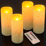 1 x RAW Customer Returns Soulbay LED candles with timer function, 12.7 cm large outdoor waterproof pillar candles flickering flame with remote control for outside garden room balcony living room decoration, 600 hours, set of 4 - RRP €17.96