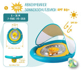 1 x RAW Customer Returns EDWEKIN Unique baby swimming seat with removable sun canopy, baby swimming ring, baby swimming aid with sun protection, swimming ring for toddlers - RRP €39.98