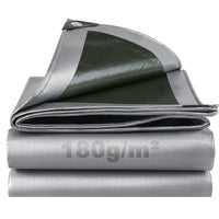 1 x RAW Customer Returns SHANNA tarpaulin 3x3 m waterproof, 180 g m PE protective tarpaulin fabric tarpaulin with eyelets, UV stable tear-resistant truck tarpaulin, multi-purpose cover for garden furniture wood pool trampoline car, grey-green - RRP €45.99