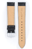 1 x RAW Customer Returns HIRSCH watch strap Duke L - watch strap made of Italian calf leather with alligator embossing - gray - 22 mm - RRP €64.9