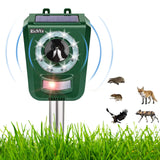 1 x RAW Customer Returns RichYa Ultrasonic Cat Repellent, Solar Energy and USB Charger, 5 Modes, Repellent against Cats, Dogs and Other Pets, for Outdoor, Garden, Farm - RRP €27.42