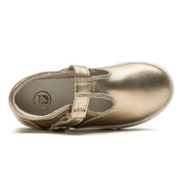 1 x RAW Customer Returns DADAWEN Girls T-Bar Mary Jane Ballerinas Christening Shoes,Gold,26 EU - RRP €30.24